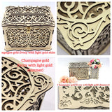 Wedding Wishes Well Box, Personalized Card Box With Lock, Handmade