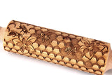 Rolling Pin Embossed Honey Combs Bees Cookies Clay Stamp, Pottery Roller