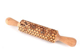 Rolling Pin Embossed Honey Combs Bees Cookies Clay Stamp, Pottery Roller