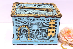 Nautical wedding card box