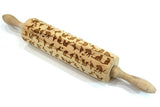 Engraved Embossing Rolling Pin, Cats, Valentines Gift,  Textured Cookie, Clay Stamp, Pottery Roller