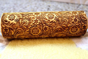 christmas patterned rolling pin