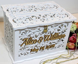 Wedding Card Box With Lock, Money Envelopes Box, Card Holder handmade