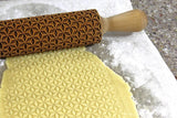 Embossing Rolling Pin Diamond Engraved Pattern, Clay Stamp,Textured Cookies, Christmas Gift, Ceramic Roller Pottery