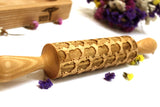 Embossing Rolling Pin, DOG, POMERANIAN SPITZ, Textured Cookie, Clay Stamp, Christmas Gift