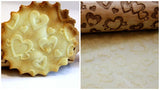 Embossed ROLLING PIN Heart Engraved Christmas Gift, Clay Stamp, Pottery Roller