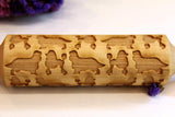 Embossed Rolling Pin POODLE Cavalier KING Charles SPANIEL Dog,Clay Stamp, Pottery Roller