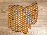 Beer Cap Map Ohio USA, Holder, Gift for Him Father's Day Gift Handmade