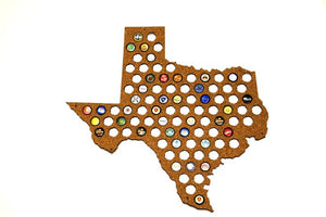 Beer Cap Map Texas USA, Holder, Father's Day, Gift  for Him Handmade