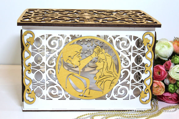 Wedding Card Box, Sleeping Beauty, Envelope Box Handmade