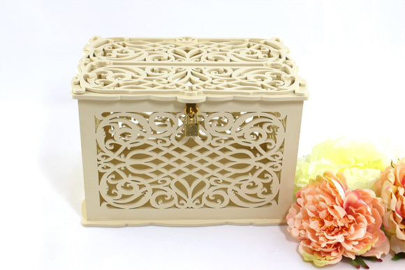 Wedding Card Box With Lock, Money Envelopes Box, Card Holder handmade